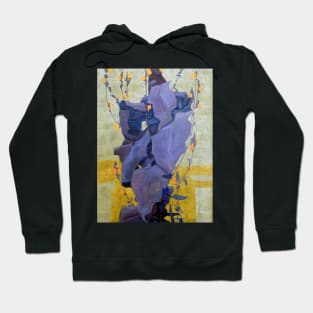 Egon Schiele Stylized Flowers in Front of a Decorative Background Hoodie